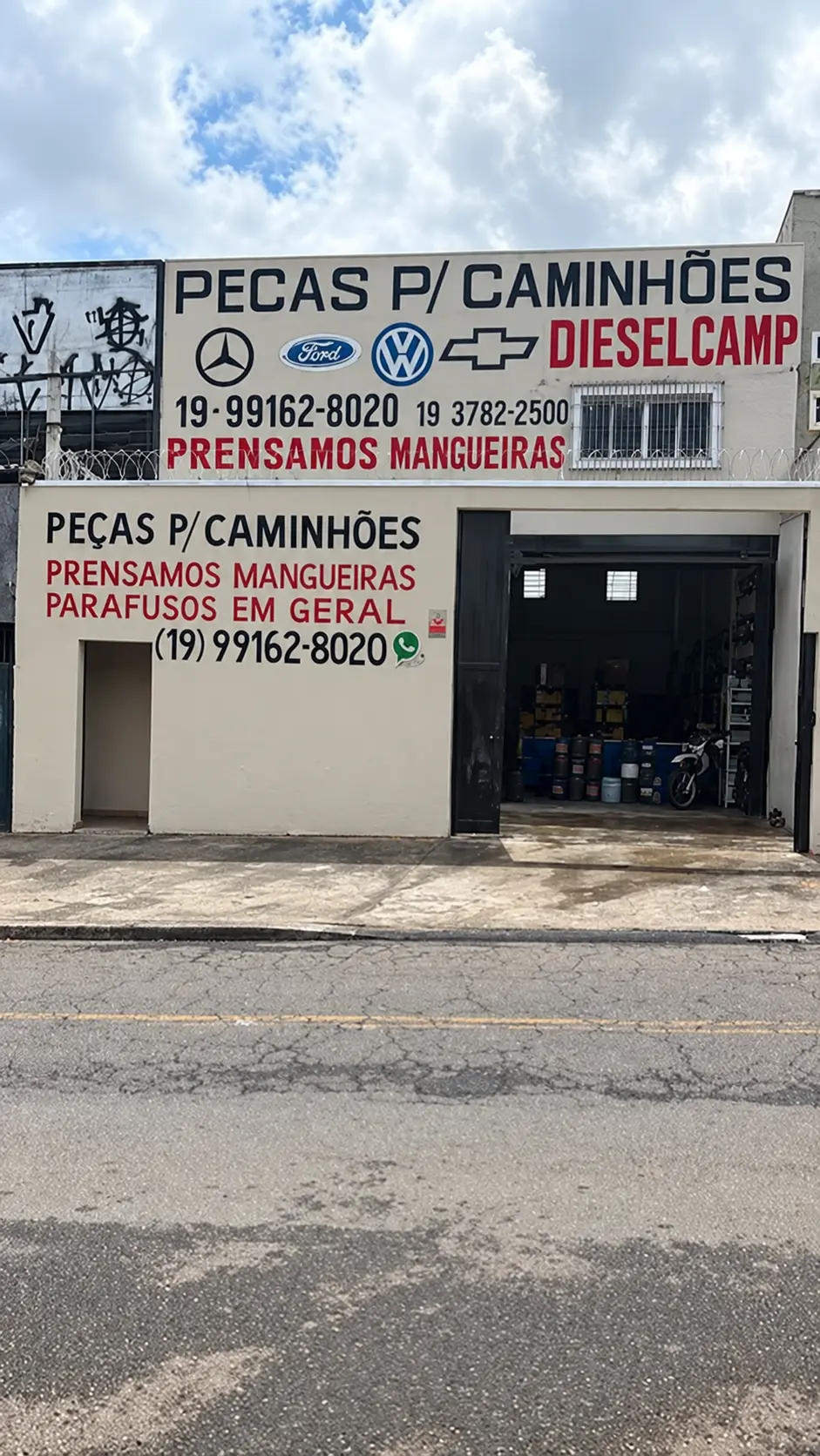 Fachada da Diesel Camp em Campinas